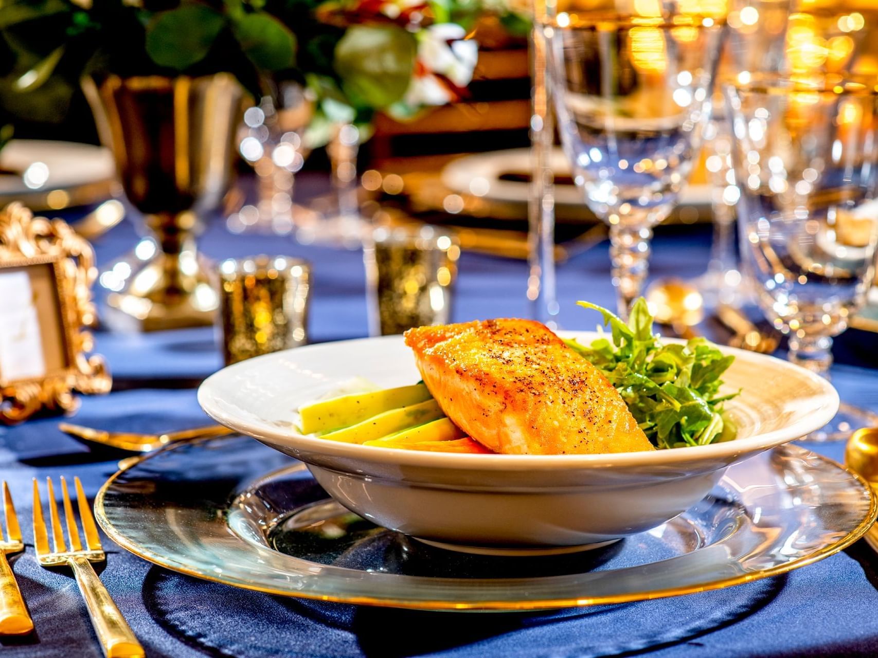 Close-up of a dish served in Cunard at Atlantica Hotel Halifax