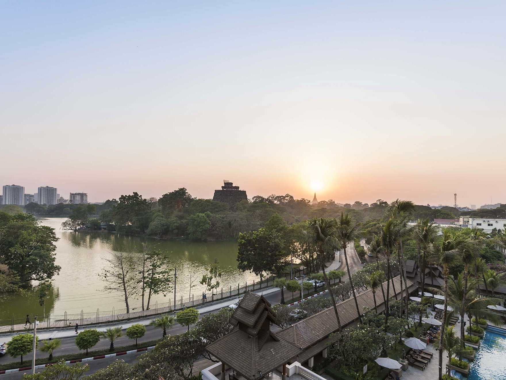 View from Premier Deluxe Room Lake at Chatrium Hotel Royal Lake