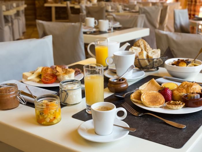 Breakfast at Chalet Hôtel La Chemenaz in Les Contamines-Montjoie