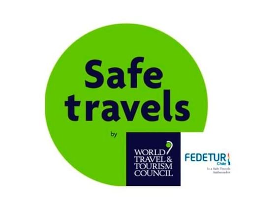 Pictorial logo of safe travels used at Hotel Torremayor Lyon