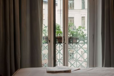 View of the balcony in the Standard Room at The Sparrow Hotel
