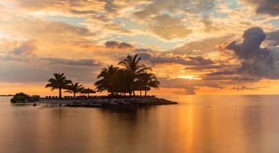 View of an island during sunset near Holiday Inn Montego Bay