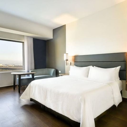 Interior of Single Plus Room with view at Fiesta Inn