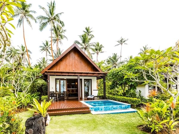 Exterior of Beach Front Bure with Plunge Pools at Tambua Sands