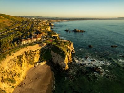 Aerial view of beach cove 