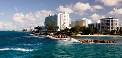 Beachfront with the hotel at The Condado Plaza Hilton