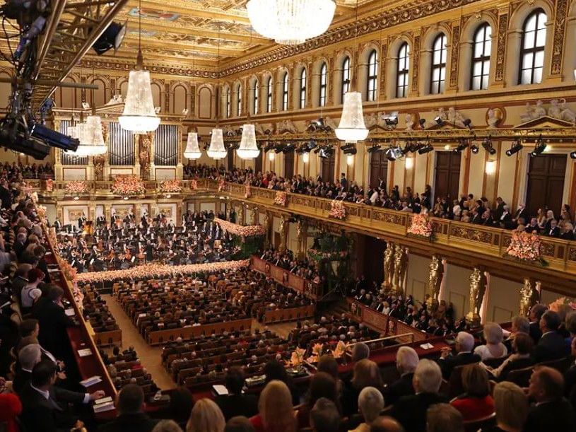 Konzert der Wiener Philharmoniker im Goldenen Saal.