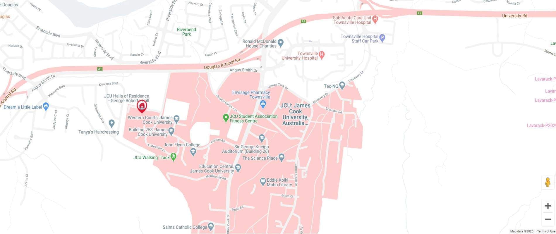 UniLodge JCU Halls of Residence – George Roberts Hall Map