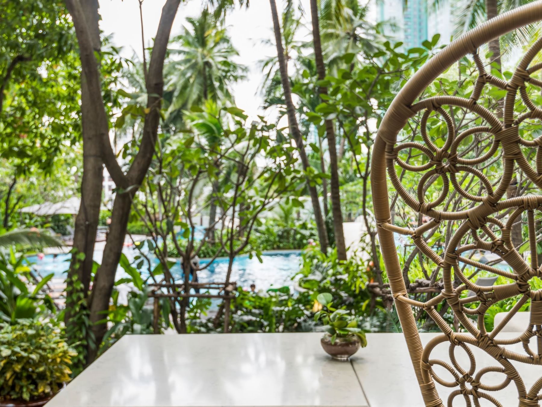Lounge in flow oasis pool lounge at Chatrium Residence Sathon