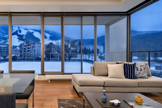 Living area with an outside view at Chatrium Niseko Japan