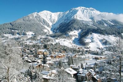 View of the mountains of Davos Klosters