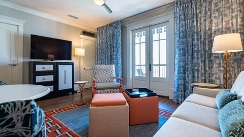 Town View Suite Sitting Area at The Pearl Hotel