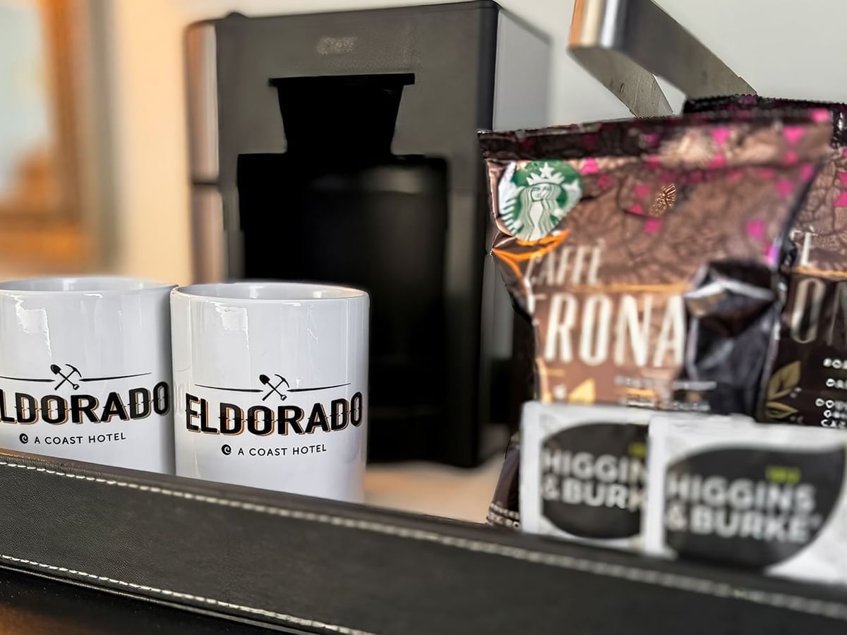 Hotel Coffee maker with coffee mugs
