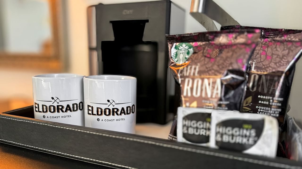 Hotel Coffee maker with coffee mugs