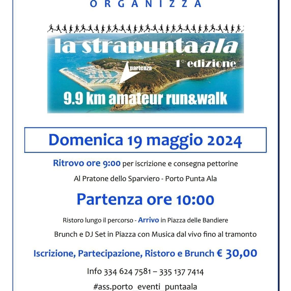 La Strapuntaala run & walk poster used at Golf Hotel Punta Ala