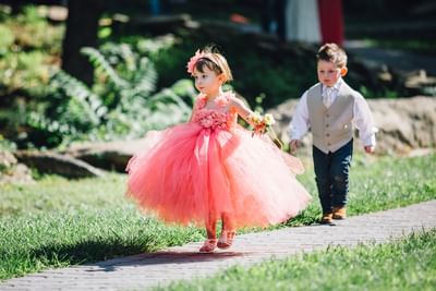 Flower girl and ring bearer at Gettysburg.