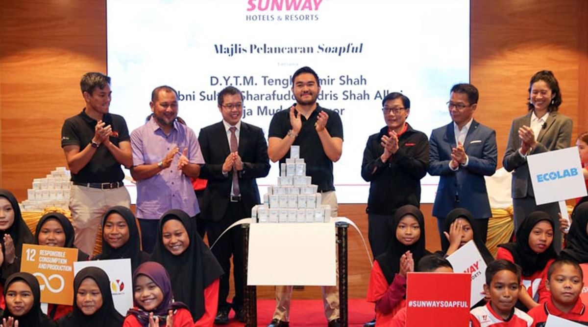 A group in Soapful for the Community program at Sunway Lagoon