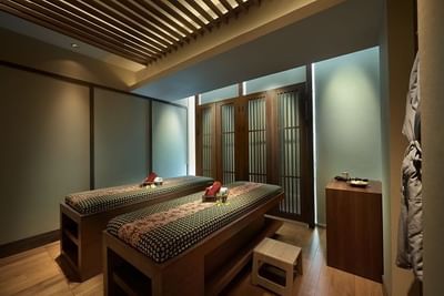 Spa beds in Tangerine Dream Spa at Vasa Hotel Surabaya