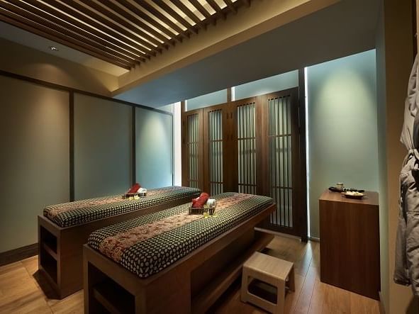 Spa beds in Tangerine Dream Spa at Vasa Hotel Surabaya