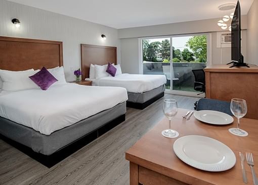 Newly renovated guest room at Coast Metro Vancouver Hotel