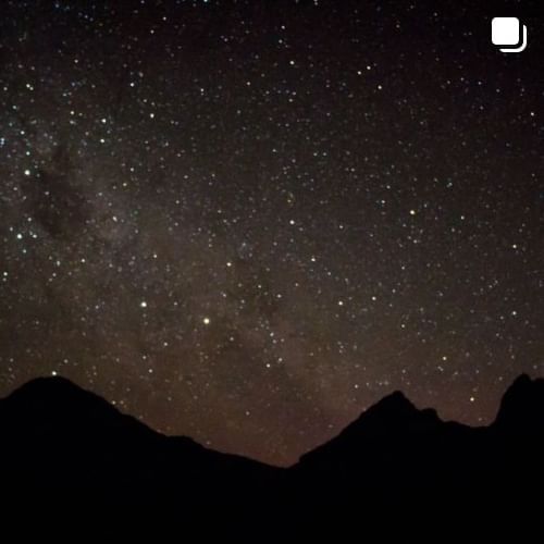 Night sky covered with stars at Cradle Mountain Hotel
