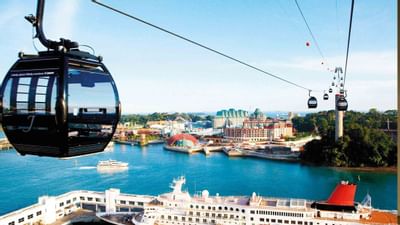 Close-up of Singapore Cable Car near Amara Sanctuary Resort