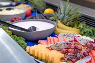 Closeup meals served in Shearwater at Heron Island Resort