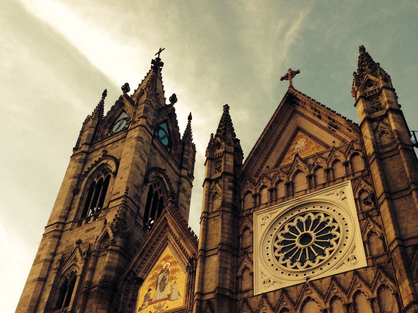 Low angle view of Templo Expiatorio near Hotel Guadalajara