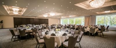 Event venue with banquet setup at The Hotel Brussels