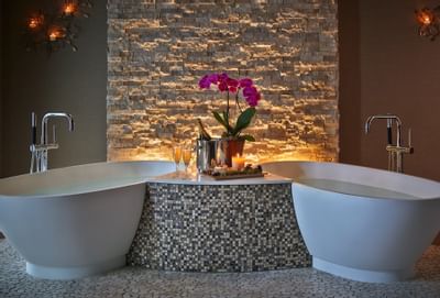 two large bath tubs