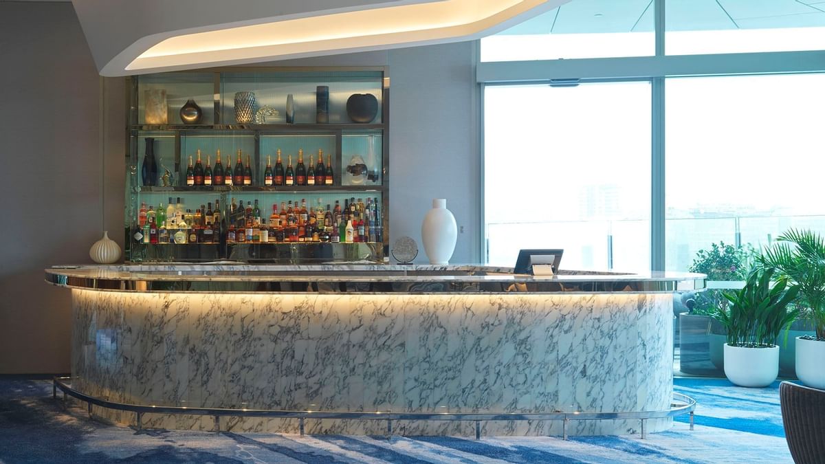 Bar counter of the Pearl Ballroom at Crown Towers Sydney