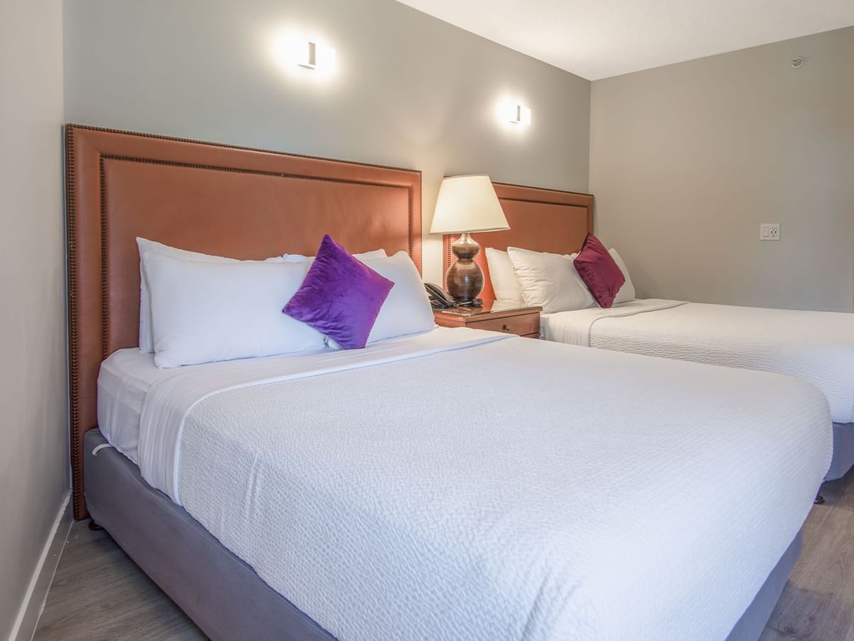 Hotel room with two queen beds
