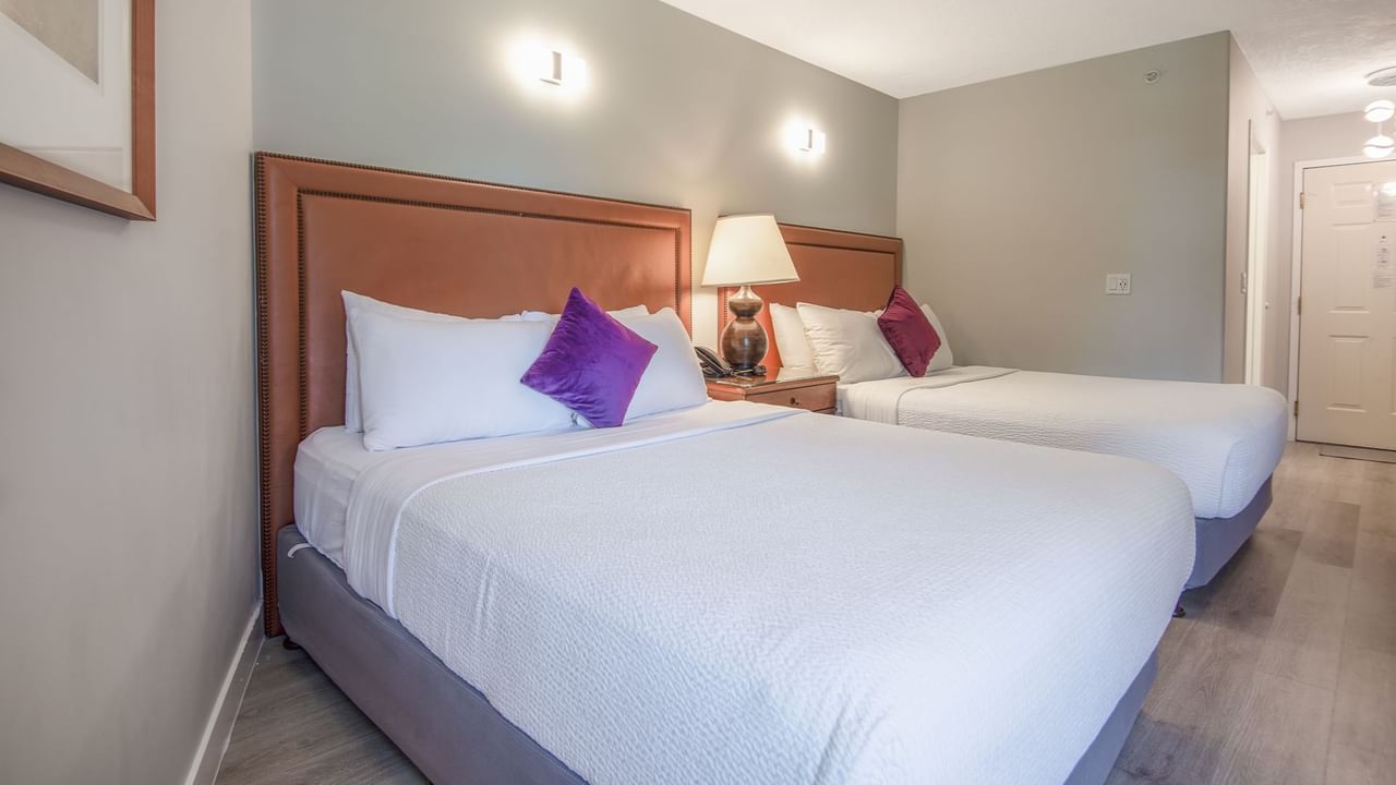 Hotel room with two queen beds