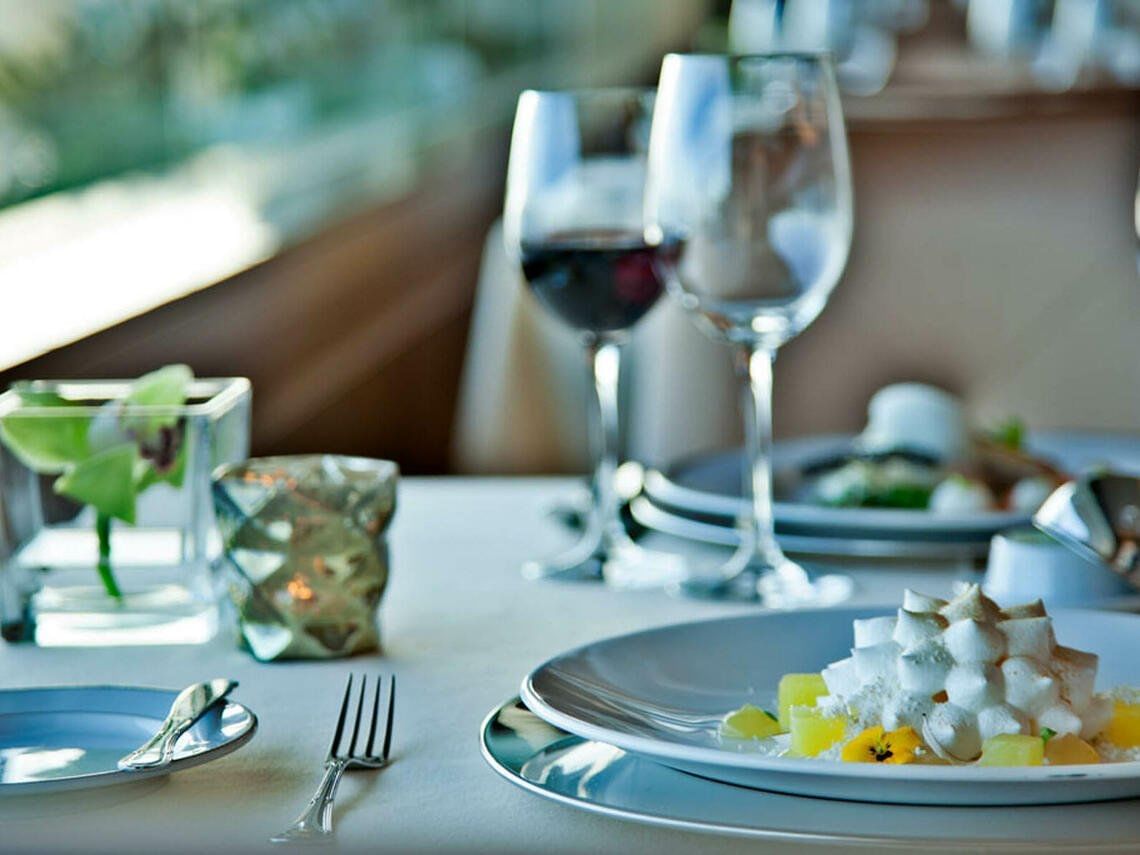 Breakfast table at Hotel Cascais Miragem 