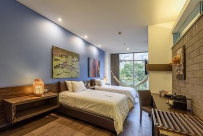 Deluxe Twin Room with double beds at Diez Hotel Categoría
