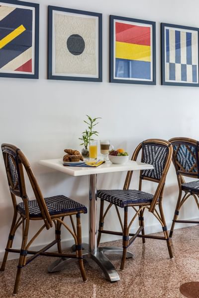 Food served in Albion Café at Albion Miami Beach