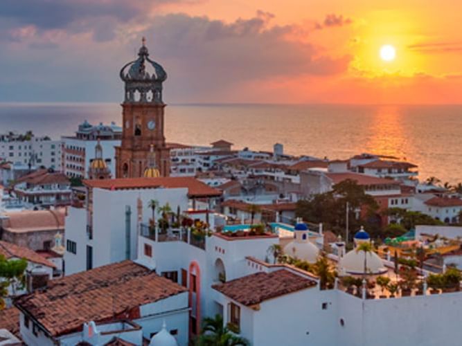 Distant view of the City & Sea near Casa Dona Susana