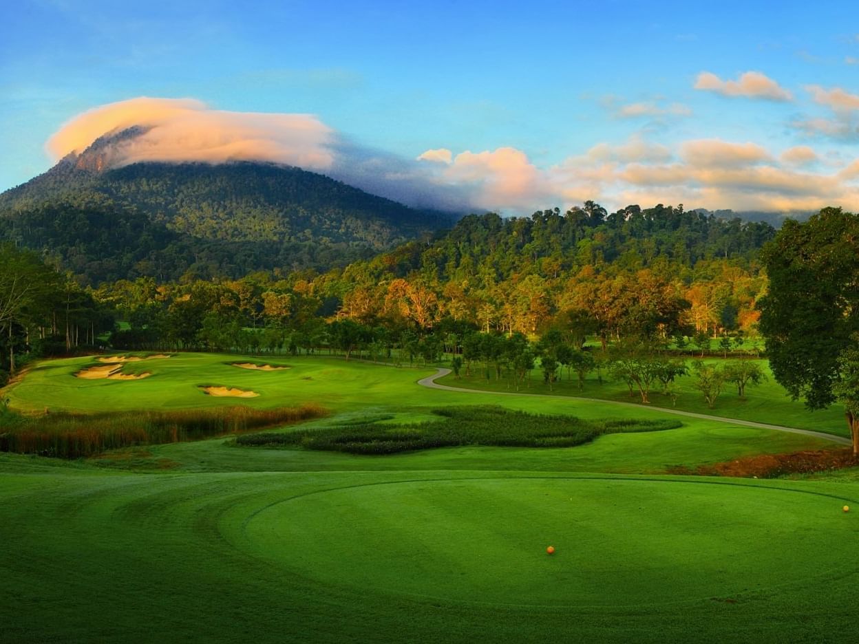 Landscape View of mountains from Chatrium Golf Resort Soi Dao