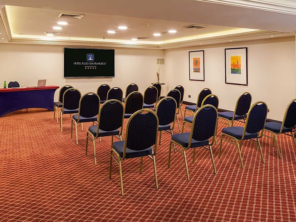 Theater setup in Parra Room at Hotel Plaza San Francisco