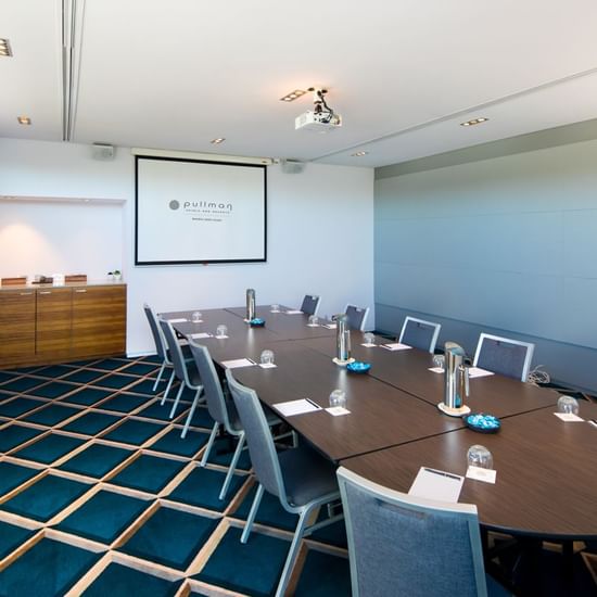 boardroom set up for conference or meeting