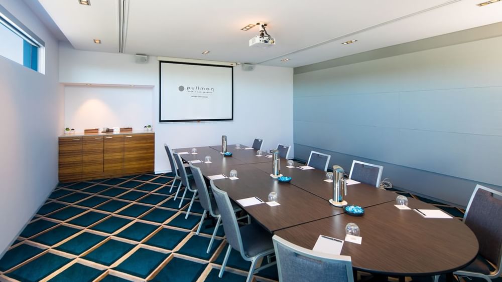 boardroom set up for conference or meeting
