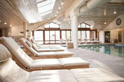 Pool chairs by the Spa pool area at Topnotch Stowe Resort