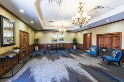 Interior of WaterFront Foyer lobby at MCM Elegante Suites