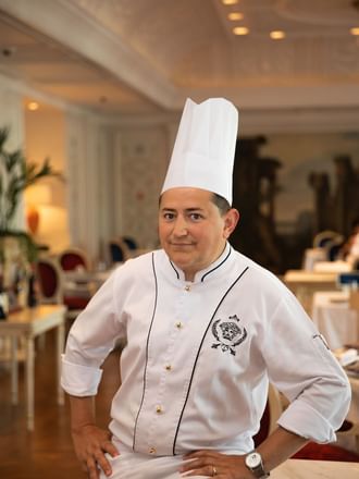 Portrait of Chef Marco Legittimo in Vanitas at Palazzo Versace