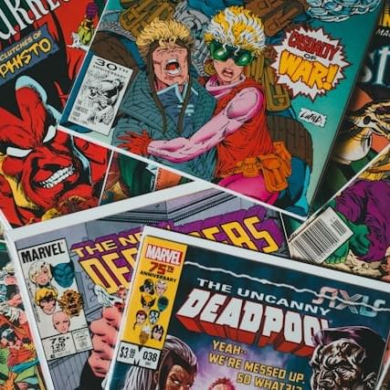Pile of Marvel comic books at Spencer Hotel & Conference Centre, highlighting things to do in London Ontario