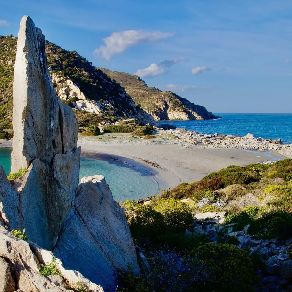 Punta Molentis Beach near Falkensteiner Hotels and Residences