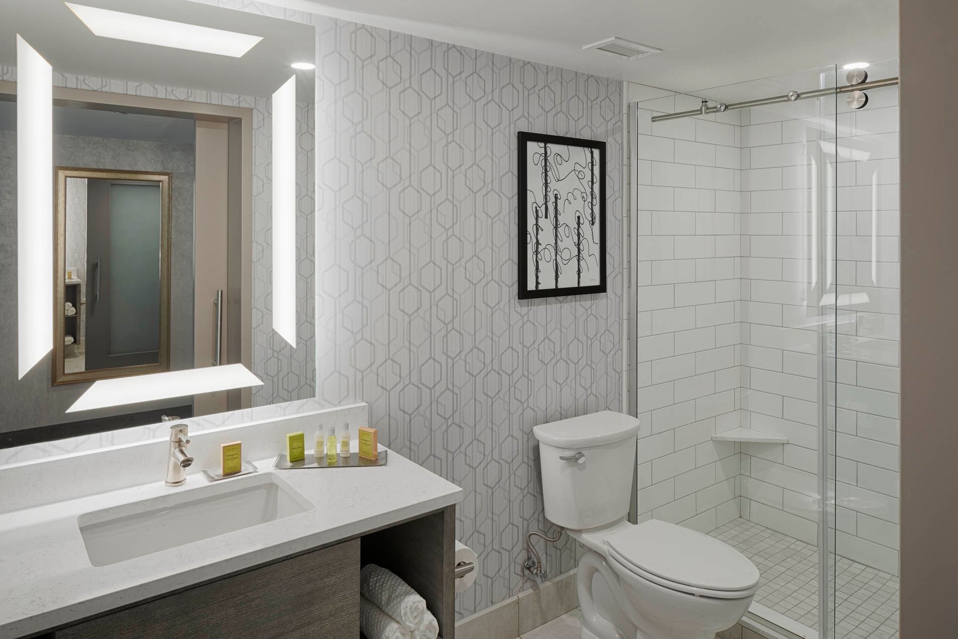 Bathroom Interior of deluxe bedroom at the Kingsley Bloomfield