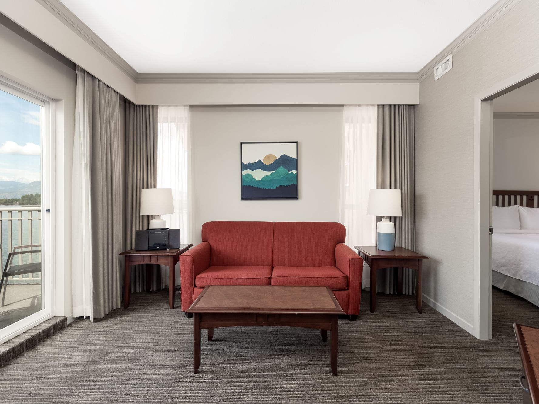 Living room of One Bedroom Suite, Manteo Resort Waterfront