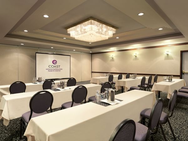 Tables set up for meeting