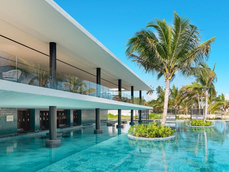Hotel balcony & Outdoor pool view at Live Aqua Resorts